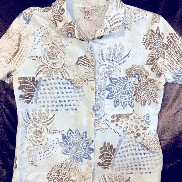 HC LA button down blue Hawaiian shirt size small - Picture 1 of 2